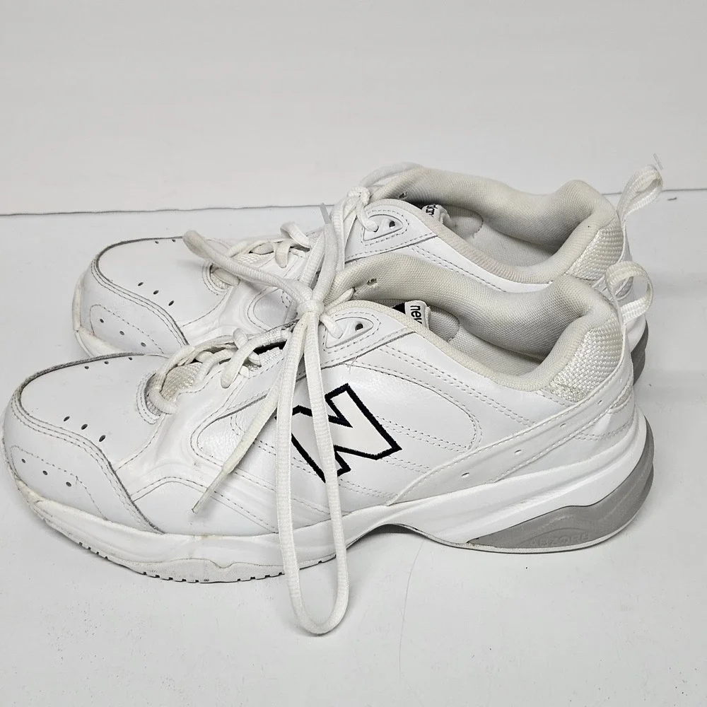 New Balance 624 Training Shoes Womens 9.5 White WX624WT2 Leather ABZORB Sneaker